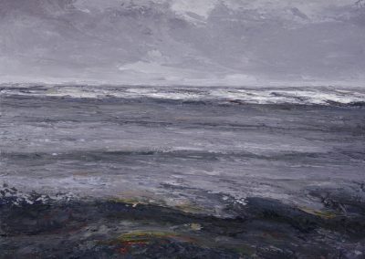 Oil painting of the North Sea by artist Andrew Cheetham